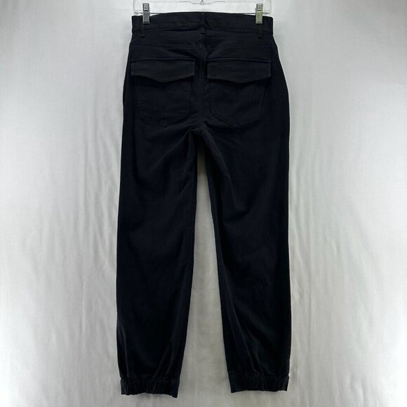 Express Jeans Womens Size 4 Stretch Cropped Straight High Washed Denim Black - Picture 2 of 12